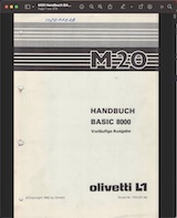 M20 Handbuch BASIC 8000 Vorläufige Ausgabe