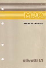 Olivetti M20 Manuale per l'assistenza