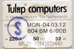 The Tulip MDA monitor used by Retro Nora
