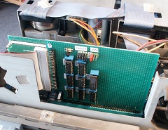 The adapter, installed in the M20.