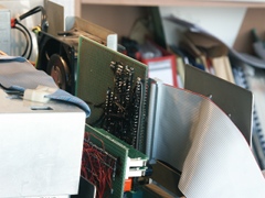 The adapter, installed in the M20.