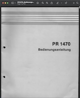 PR1470 printer user manual