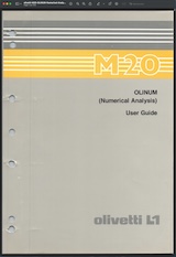 olivetti-M20-OLINUM-Numerical-Analysis-User-Guide-July-1982