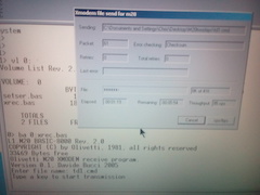 X modem program on the PC.
