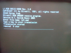 X modem receive program on the M20